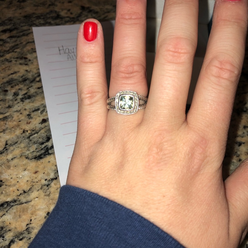 David Yurman Sz 7 Petite Albion with Prasiolite
